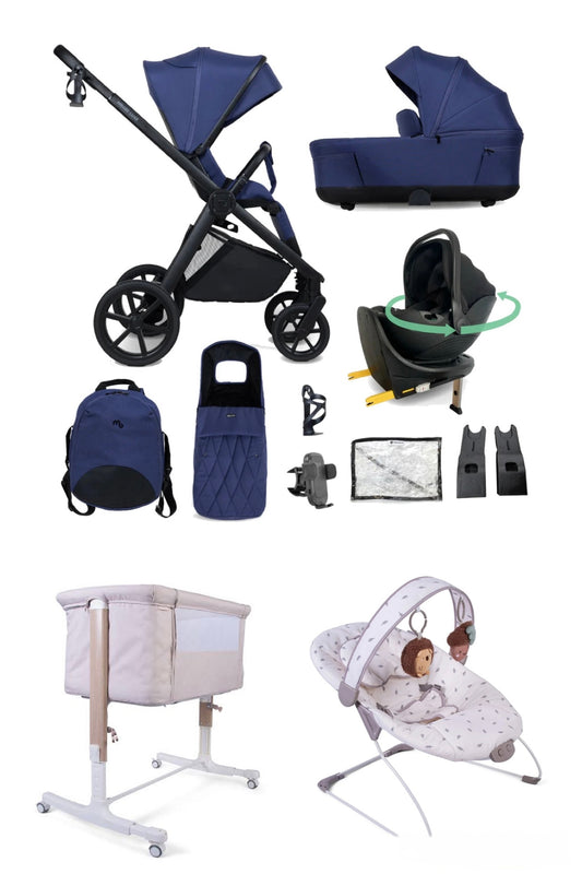 The Baby Luxe Bundle My Babiie MB450 Luxe Travel System - Indigo Pre Order March Delivery