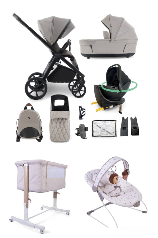 The Baby Luxe Bundle My Babiie MB450 Luxe Travel System - Mink Pre Order Mid March Delivery