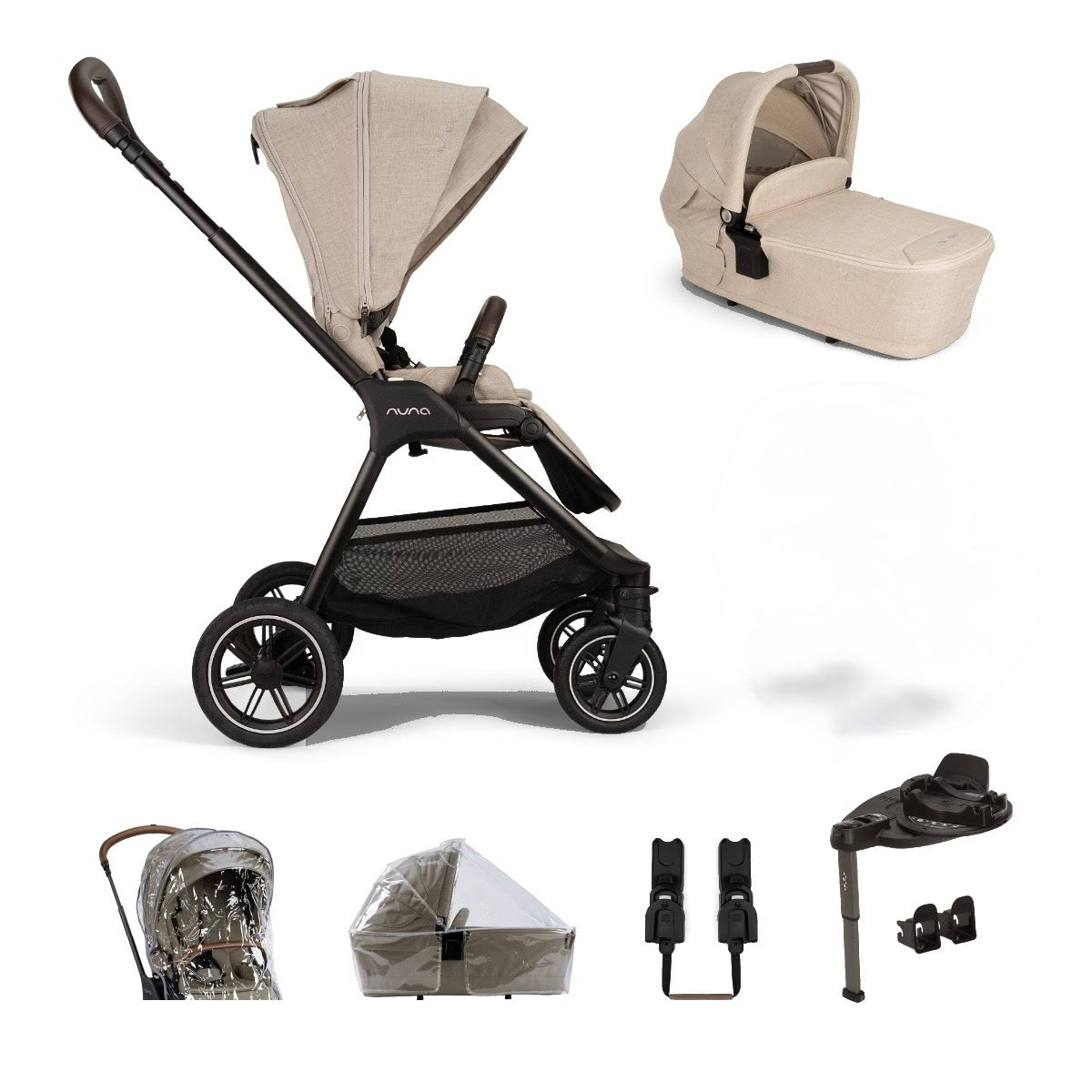 Nuna TRIV Next ARRA FLEX bundle - Biscotti Caviar