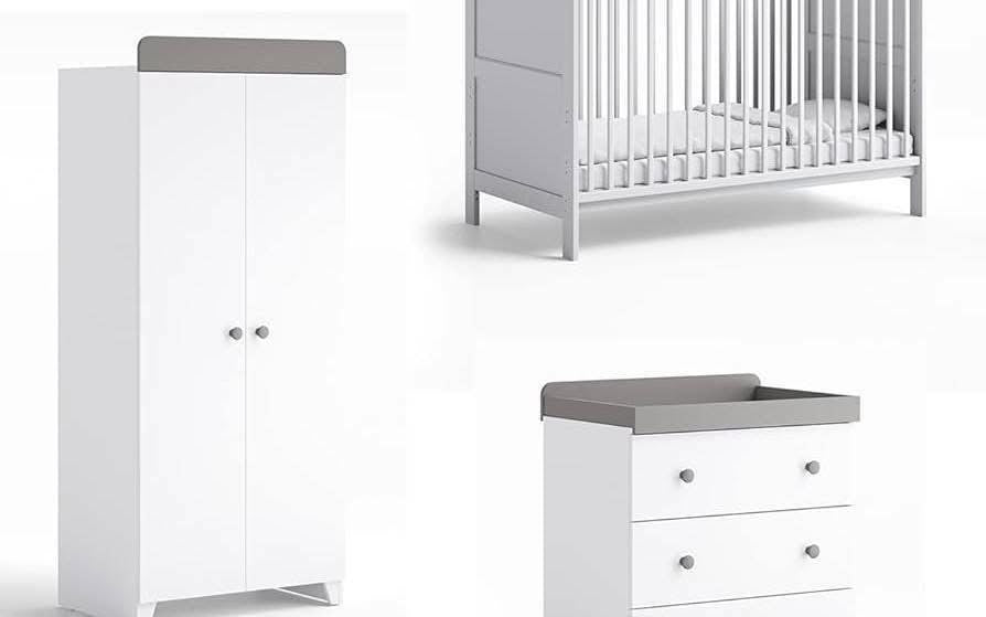 Owen 3 piece furniture set white and grey *Local delivery or store collection only