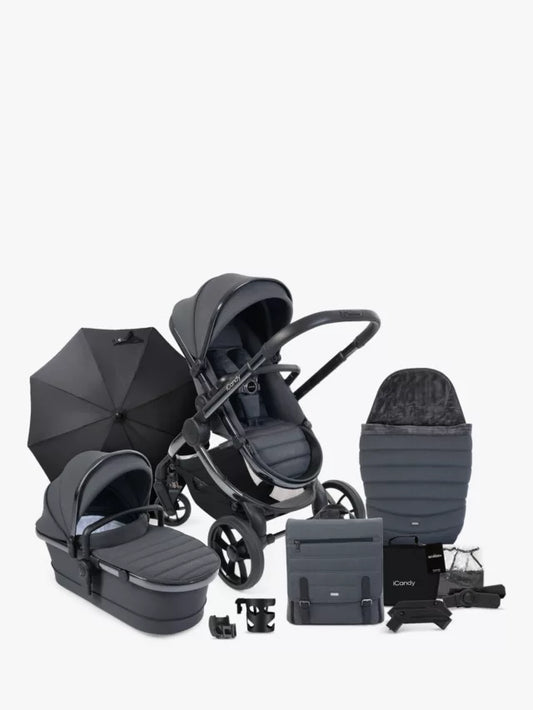 iCandy Peach 7 Pushchair & Accessories Bundle, Grey