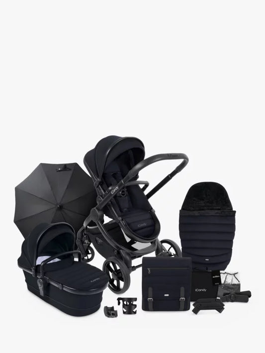 iCandy Peach 7 Pushchair & Accessories Bundle, Black Edition