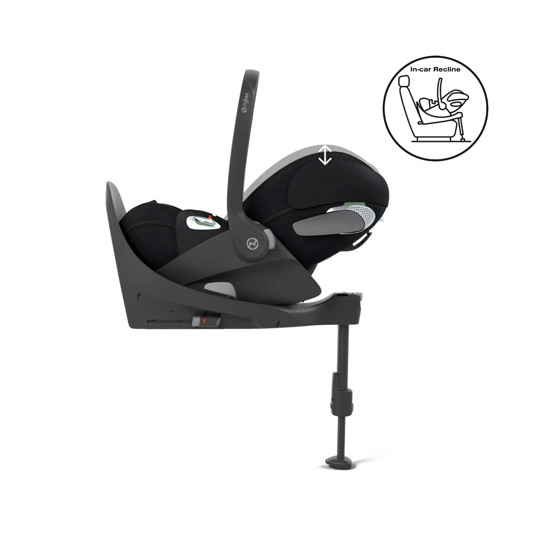 iCandy Peach 7 Pushchair & Accessories with Cybex Cloud T Baby Car Seat and Base T Bundle, Grey /Deep Black