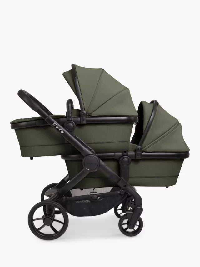 iCandy Peach 7 Twin Pushchair and Carrycot Ivy Jolly Tots