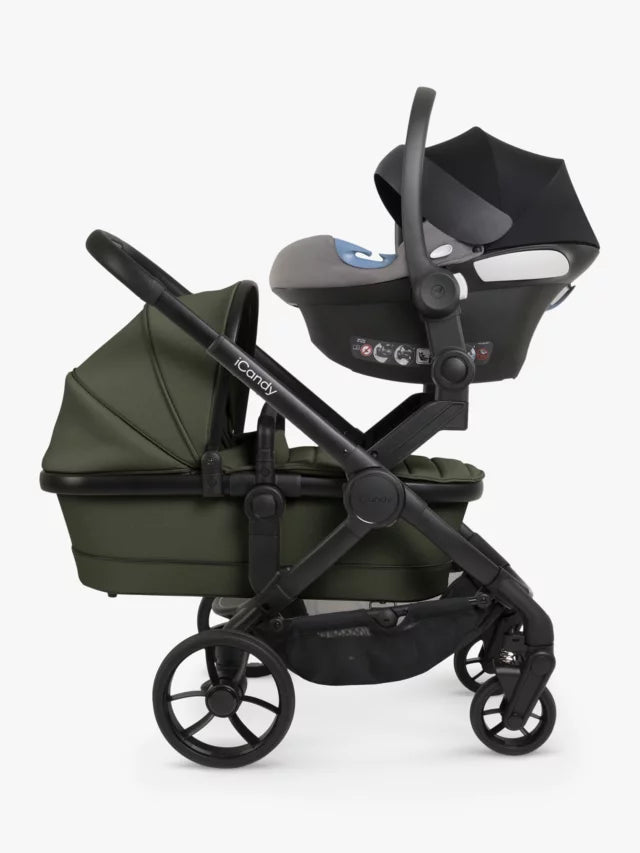 iCandy Peach 7 Twin Pushchair and Carrycot Ivy Jolly Tots