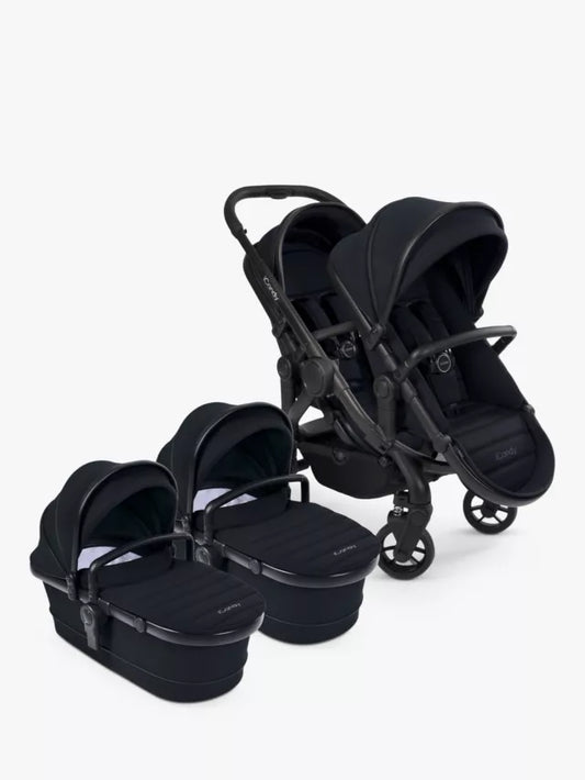 iCandy Peach 7 Twin Pushchair and Carrycot, Black Edition