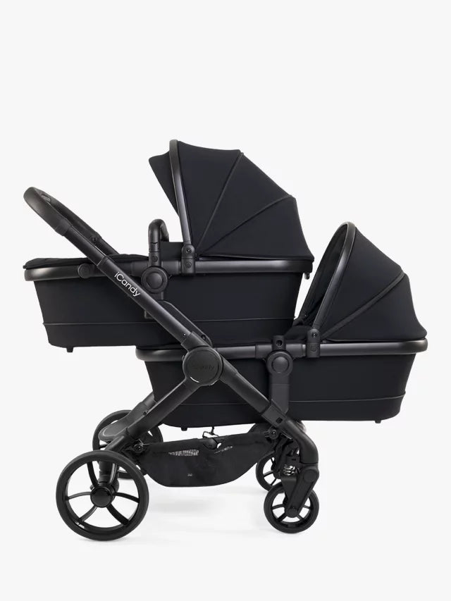 iCandy Peach 7 Twin Pushchair and Carrycot, Black Edition