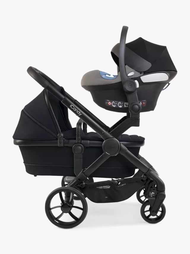 iCandy Peach 7 Twin Pushchair and Carrycot, Black Edition