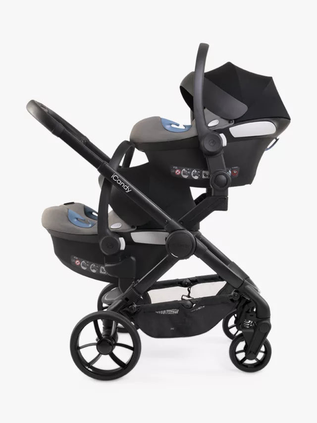 iCandy Peach 7 Twin Pushchair and Carrycot, Black Edition