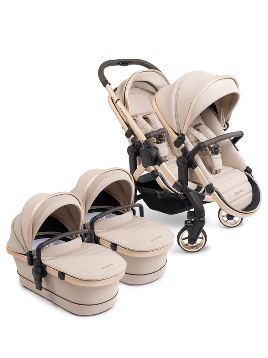 iCandy Peach 7 Twin Pushchair and Carrycot, Biscotti