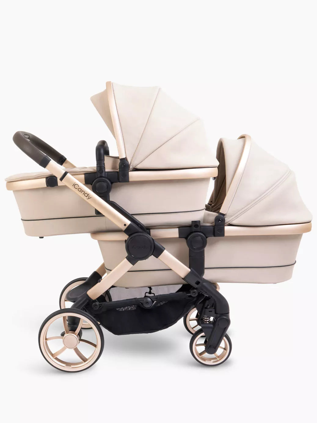 iCandy Peach 7 Twin Pushchair and Carrycot Biscotti Jolly Tots