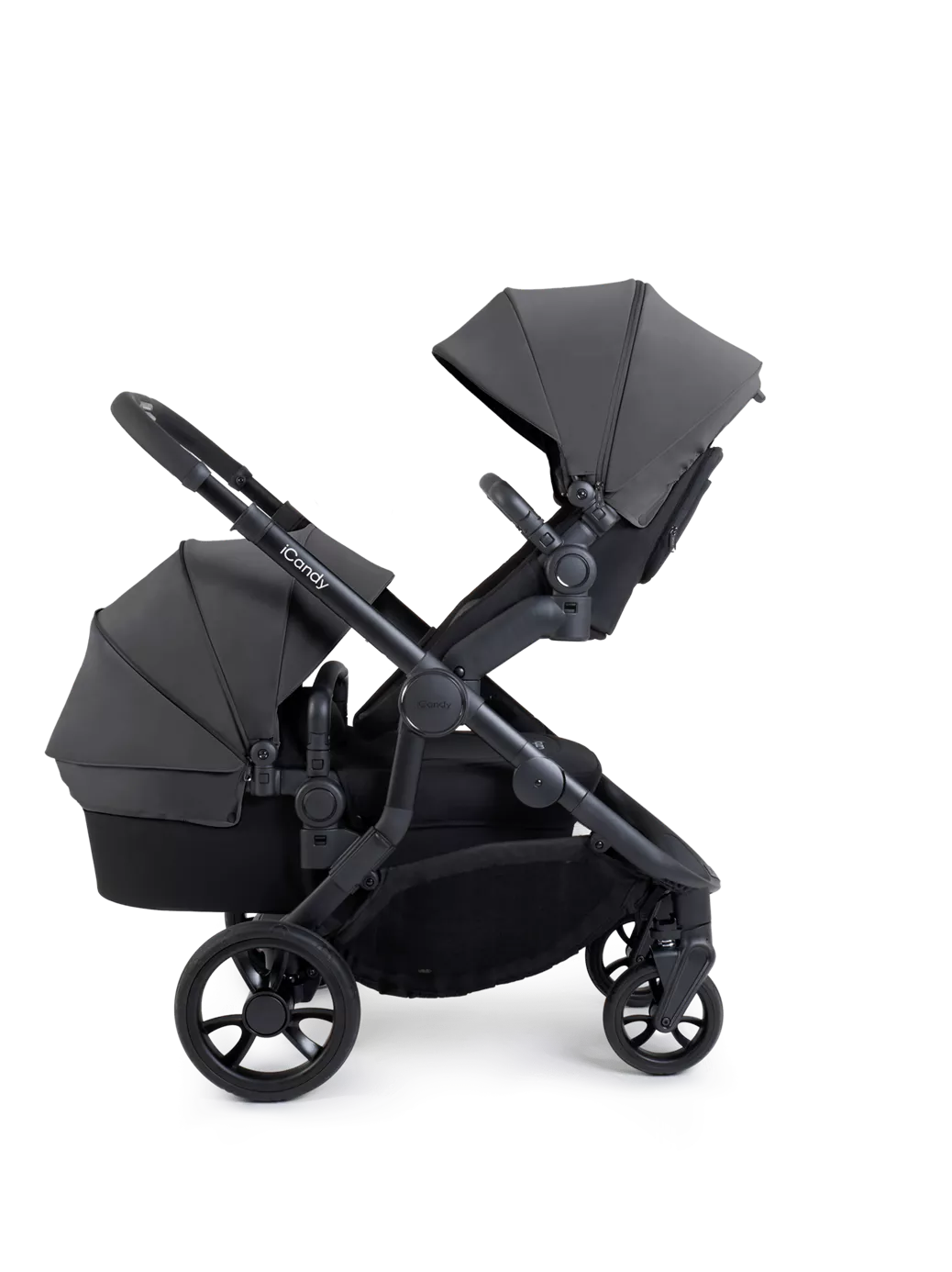 iCandy Orange 4 Pushchair, Carrycot and Accessories Complete Bundle Jet Fossil