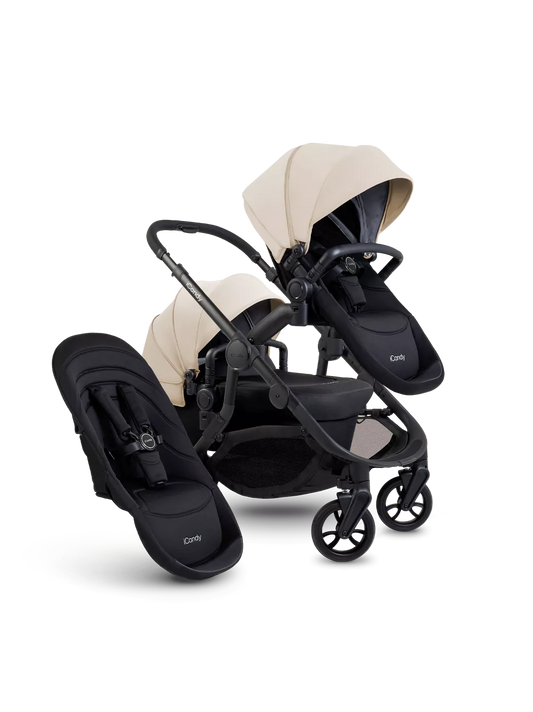 Orange 4 Double Pushchair Bundle Jet Latte