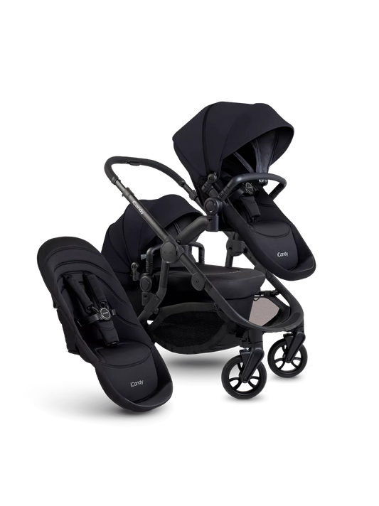 Orange 4 Double Pushchair Bundle Jet Black Edition