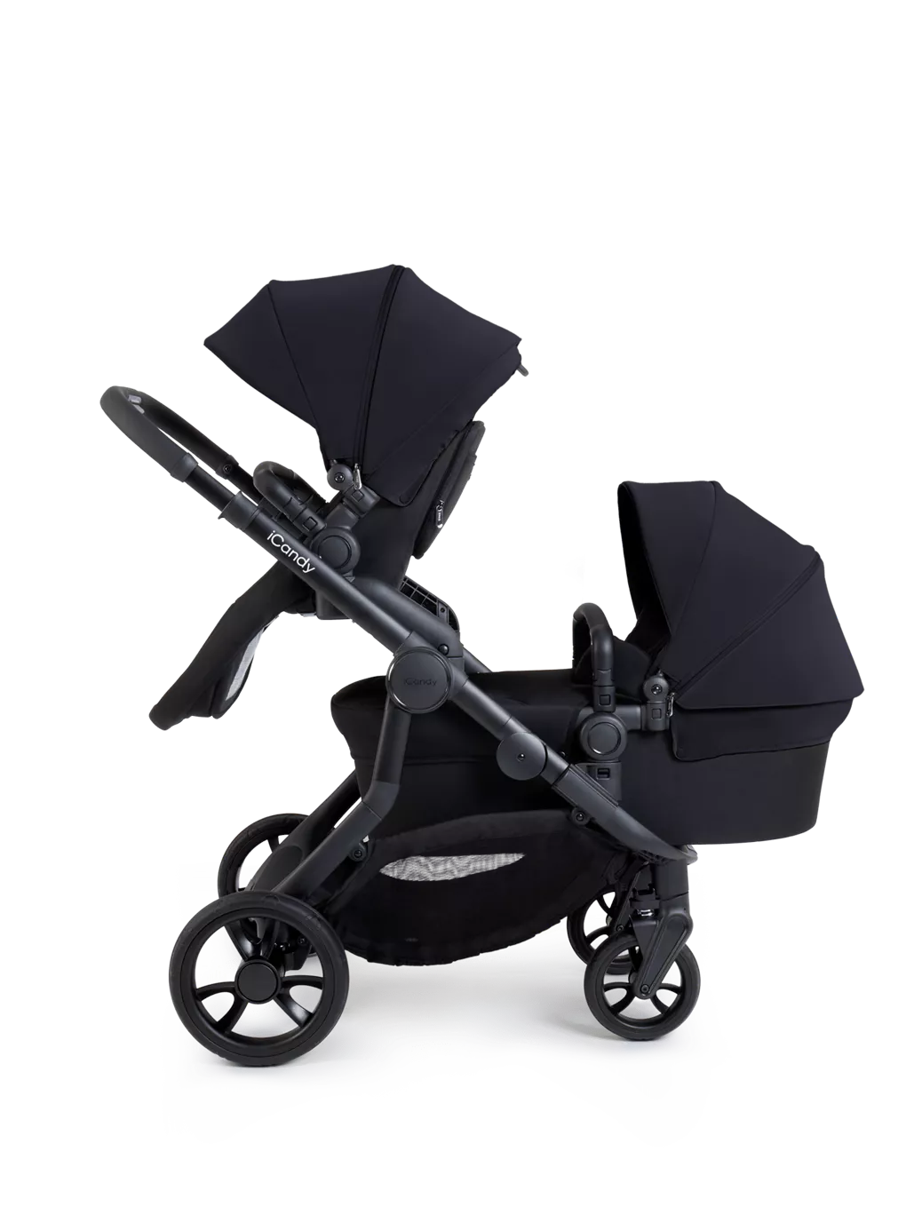 Orange 4 Double Pushchair Bundle Jet Black Edition