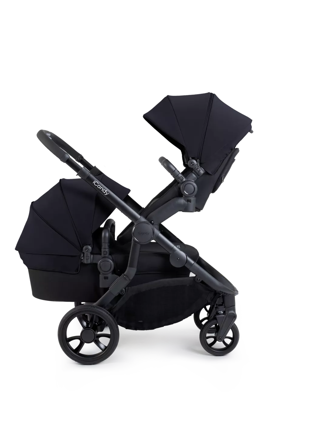 Orange 4 Double Pushchair Bundle Jet Black Edition