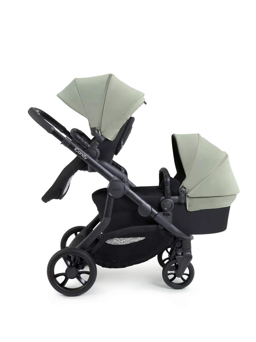 Orange 4 Double Pushchair Bundle Jet, Pistachio