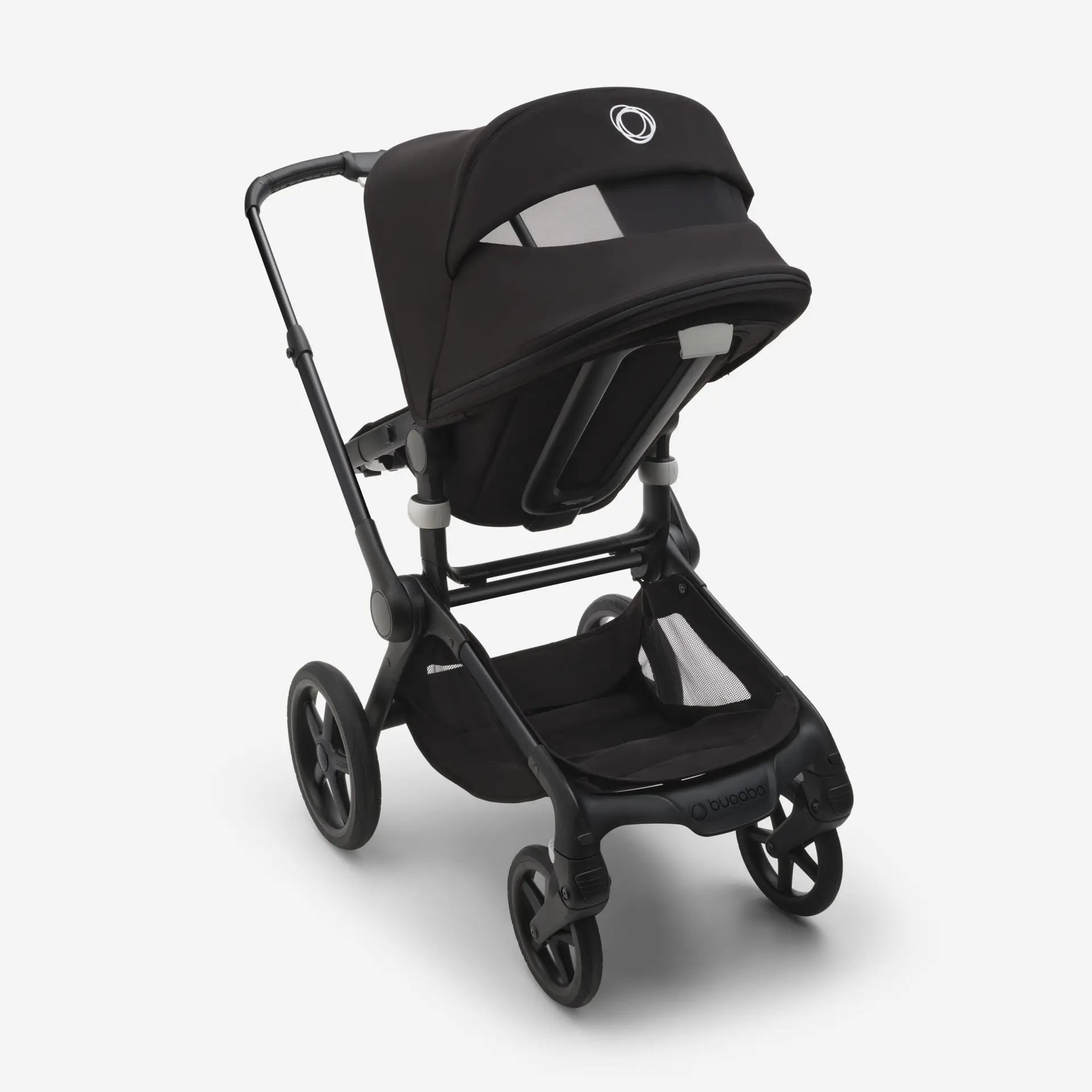 black bugaboo fox Bugaboo Fox 5 carrycot and seat pushchair Midnight Black – Jolly Tots