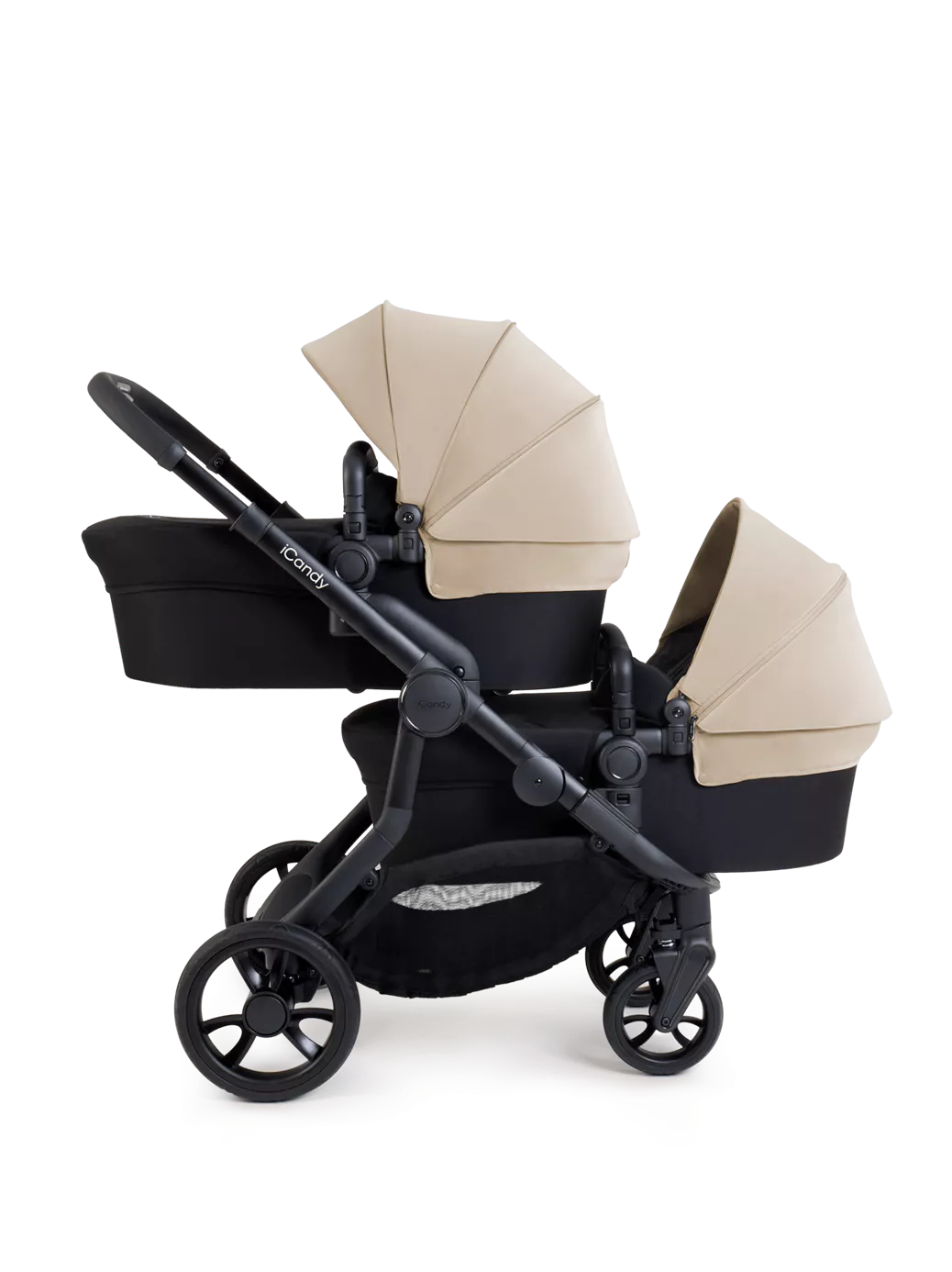 Orange 4 Twin Pushchair Bundle Jet Latte