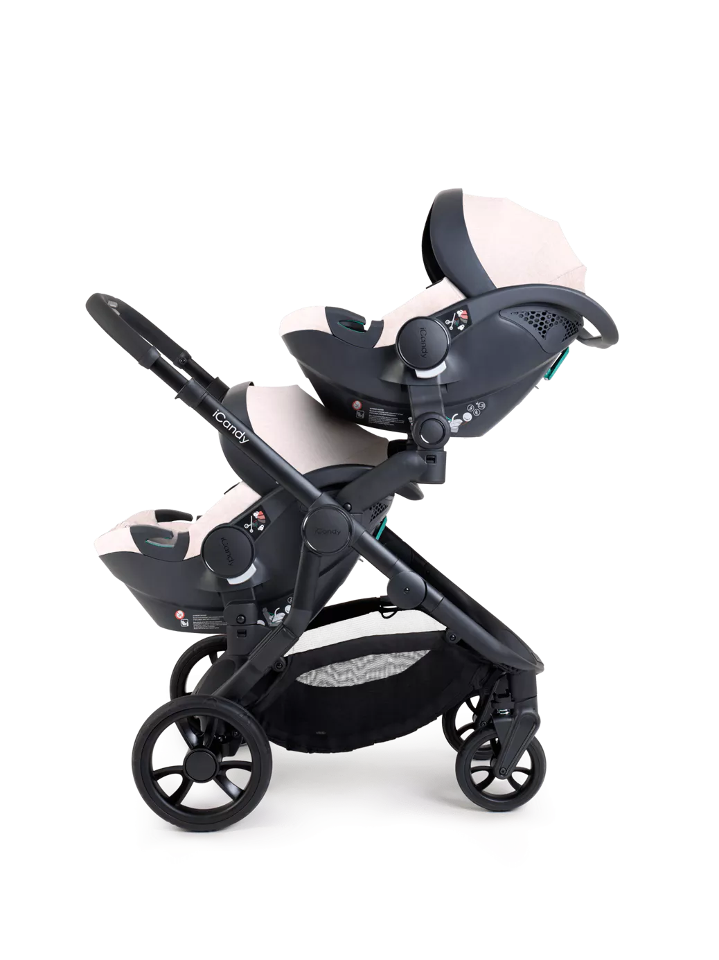 Orange 4 Twin Pushchair Bundle Jet Latte