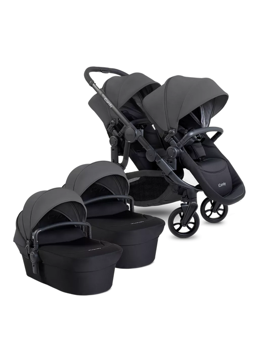 Orange 4 Twin Pushchair Bundle Jet Fossil