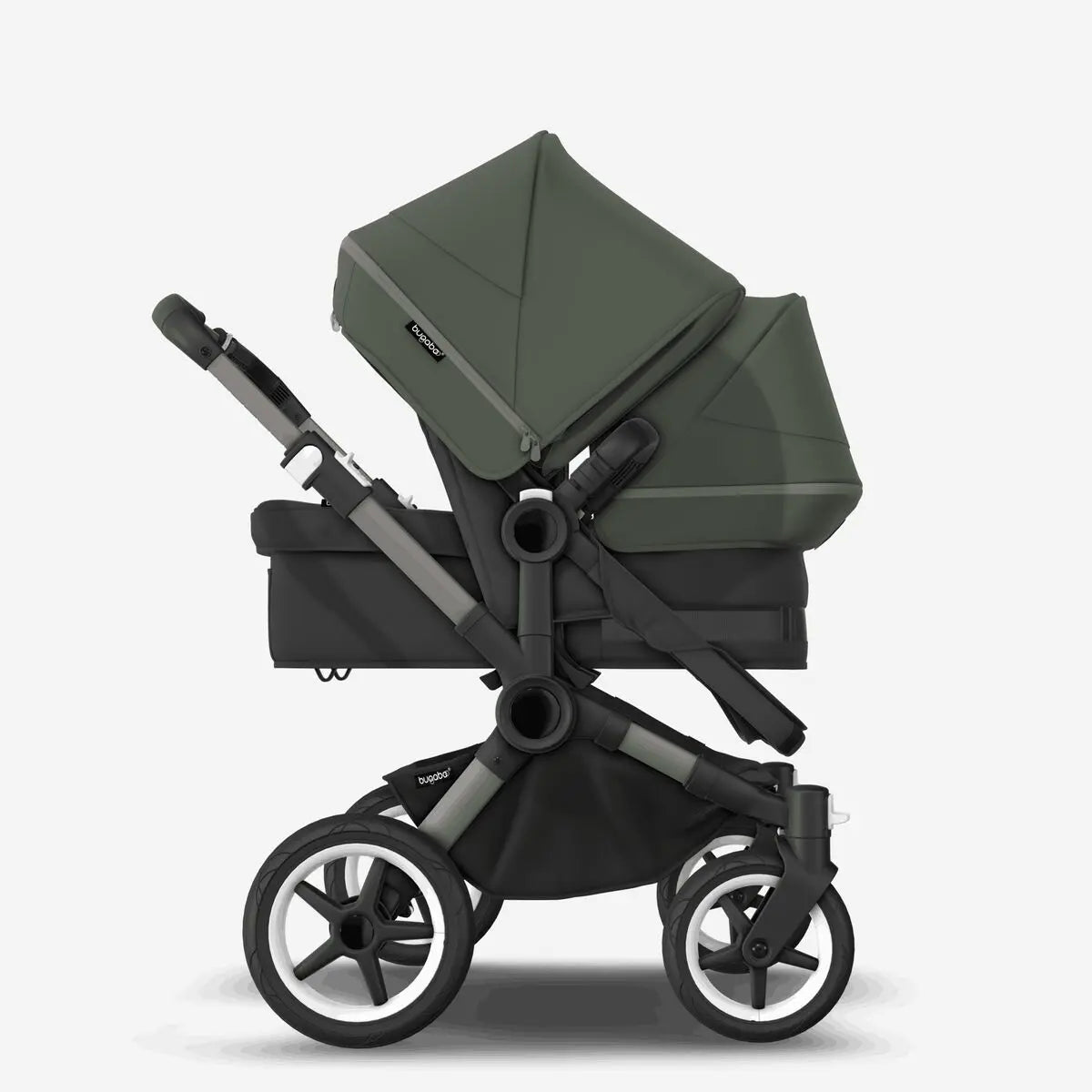 Bugaboo Donkey 5 Duo carrycot and seat pushchair Forest Green