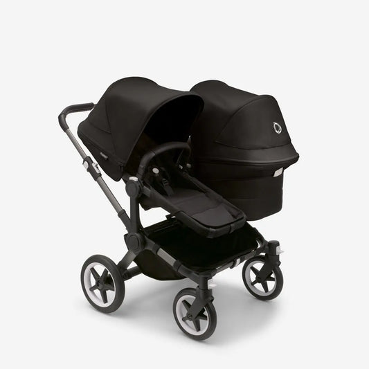 Bugaboo Donkey 5 Duo carrycot and seat pushchair Midnight Black Graphite Chasis