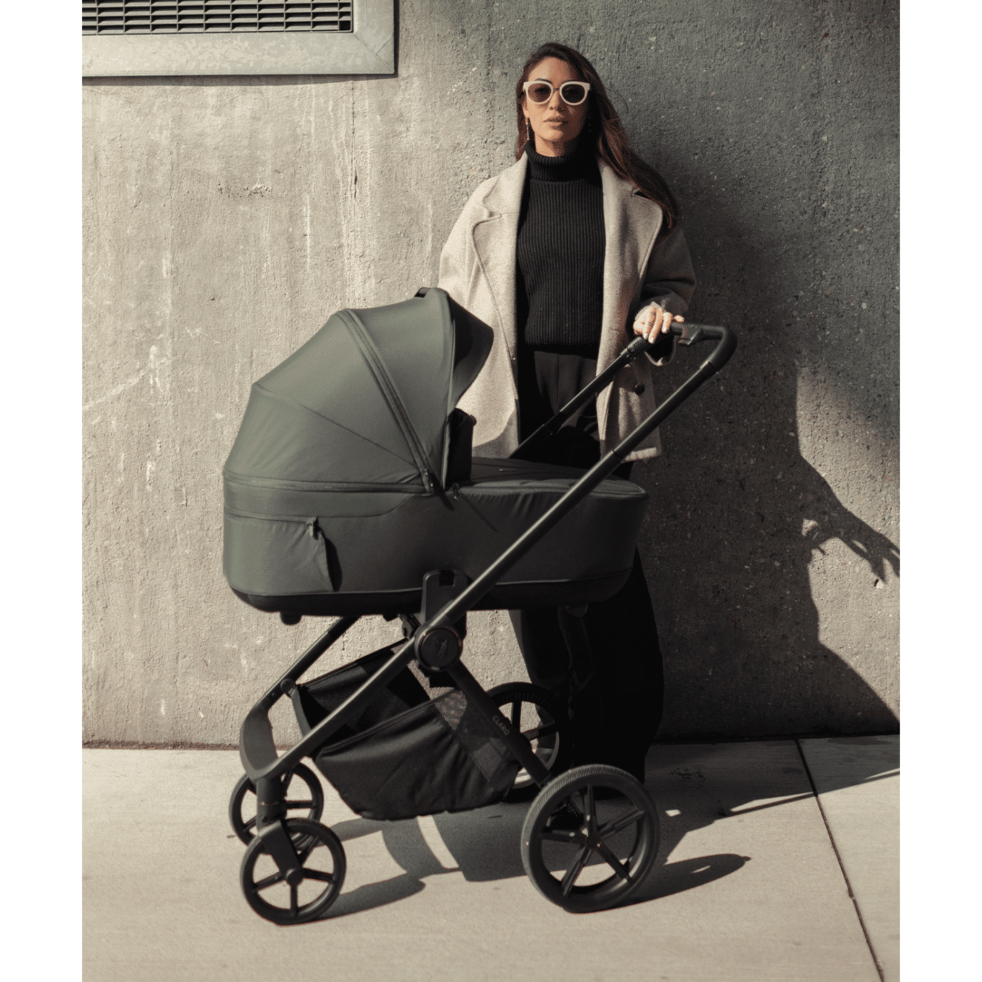 Venicci Claro 3-in-1 Travel System Bundle With Pushchair, Carrycot And Engo Car Seat Forest