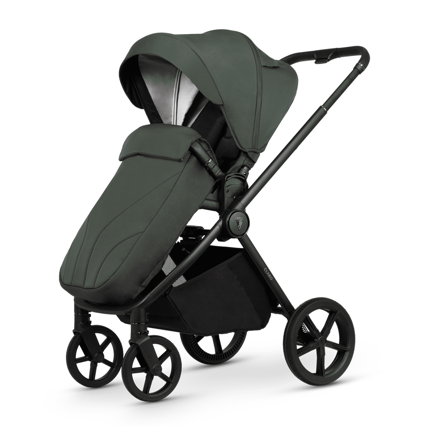 Venicci Claro 3-in-1 Travel System Bundle With Pushchair, Carrycot And Engo Car Seat Forest