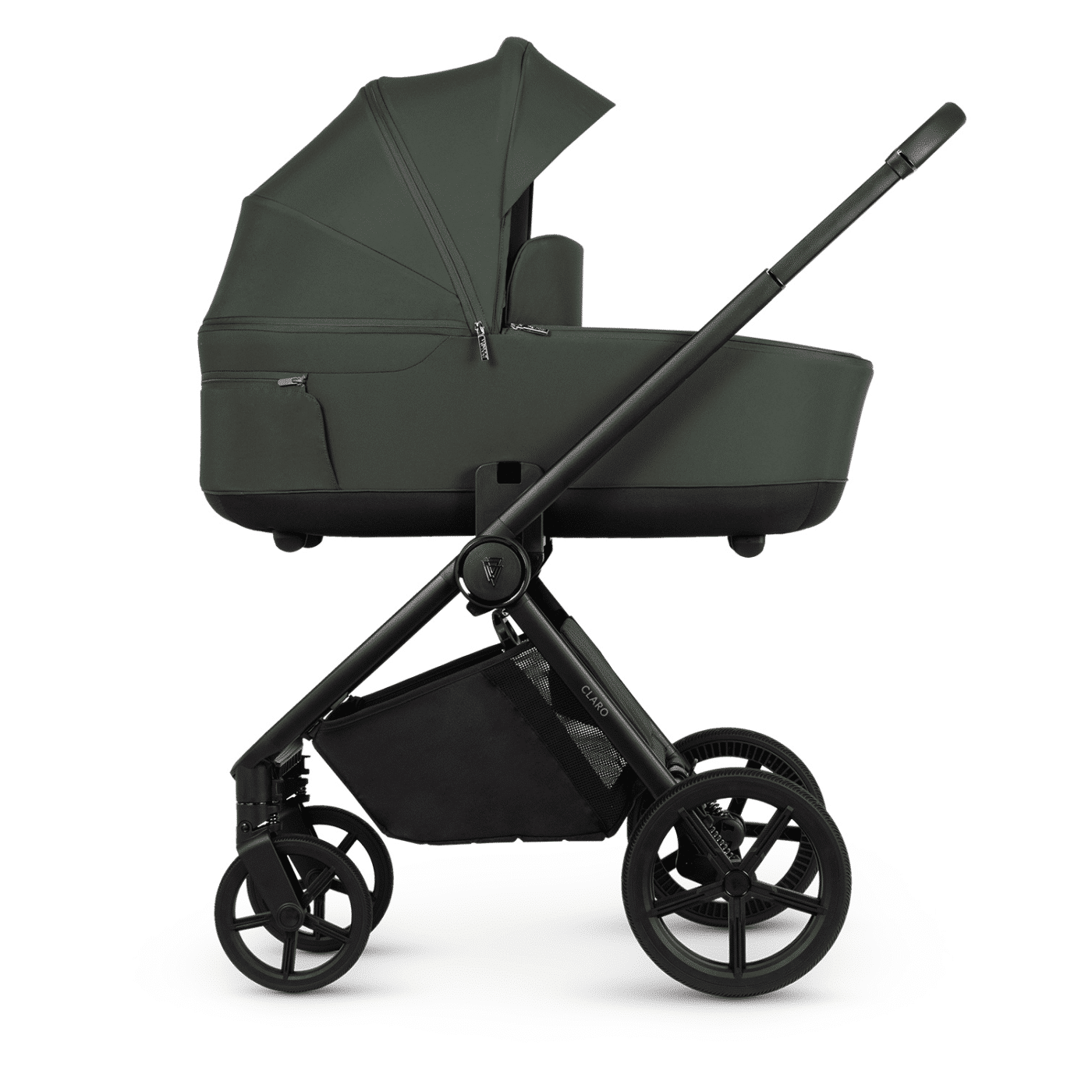 Venicci Claro 3-in-1 Travel System Bundle With Pushchair, Carrycot And Engo Car Seat Forest