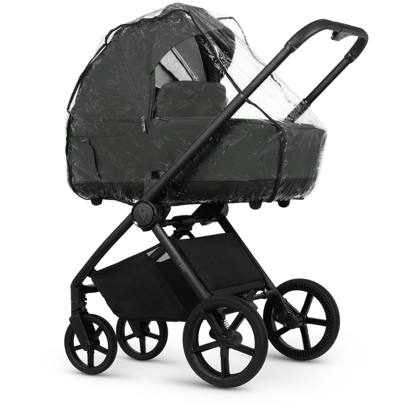 Venicci Claro 3-in-1 Travel System Bundle With Pushchair, Carrycot And Engo Car Seat Forest