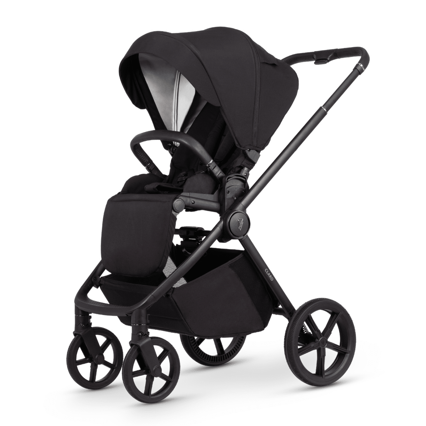 Venicci Claro 3-in-1 Travel System Bundle With Pushchair, Carrycot And Engo Car Seat Noir