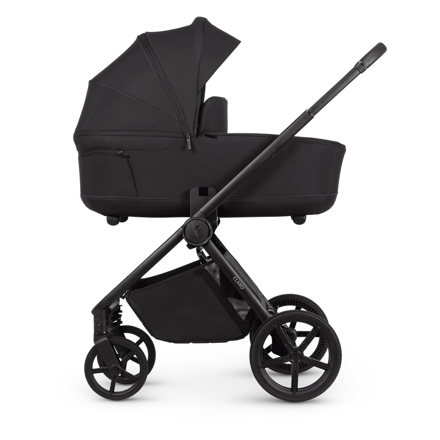 Venicci Claro 3-in-1 Travel System Bundle With Pushchair, Carrycot And Engo Car Seat Noir