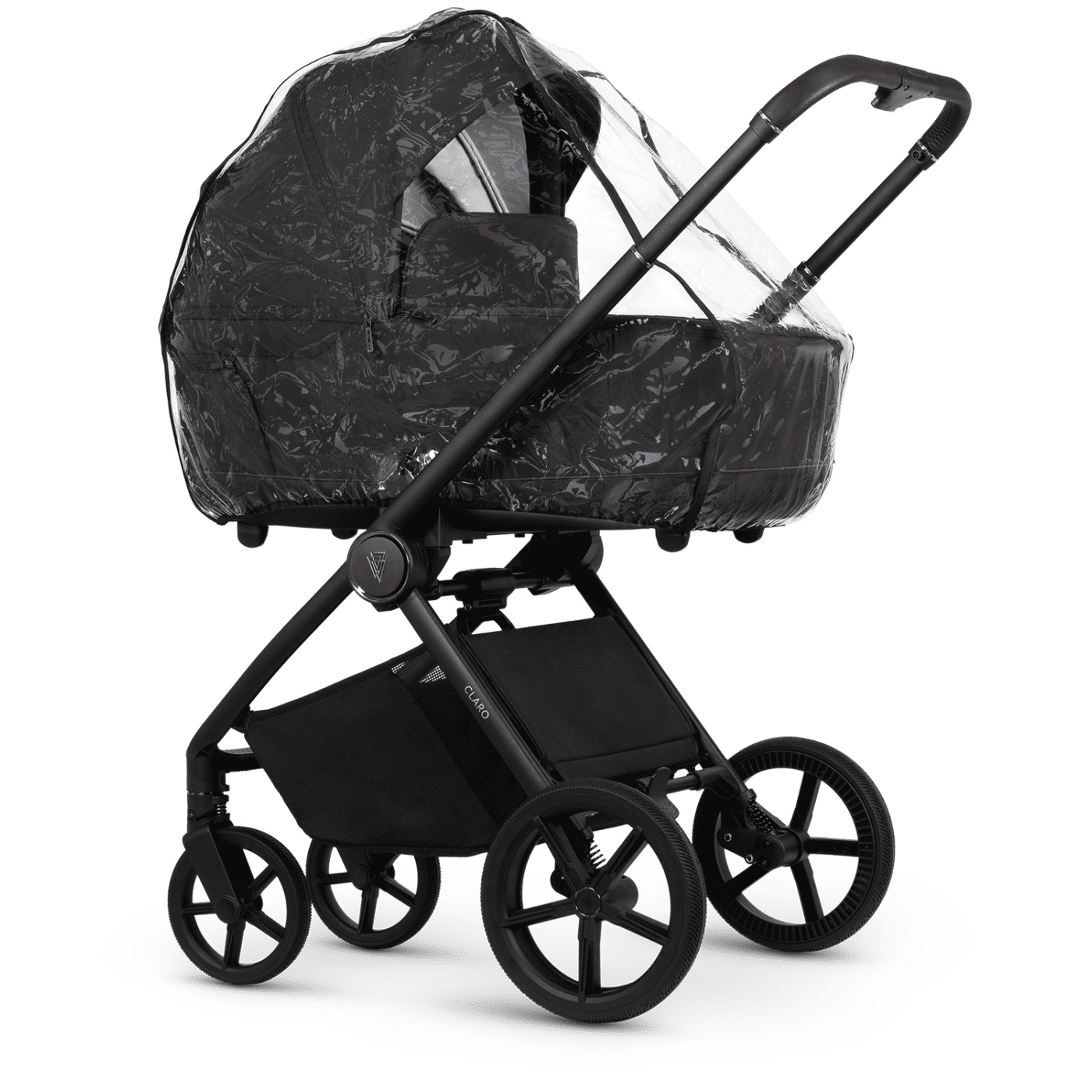 Venicci Claro 3-in-1 Travel System Bundle With Pushchair, Carrycot And Engo Car Seat Noir