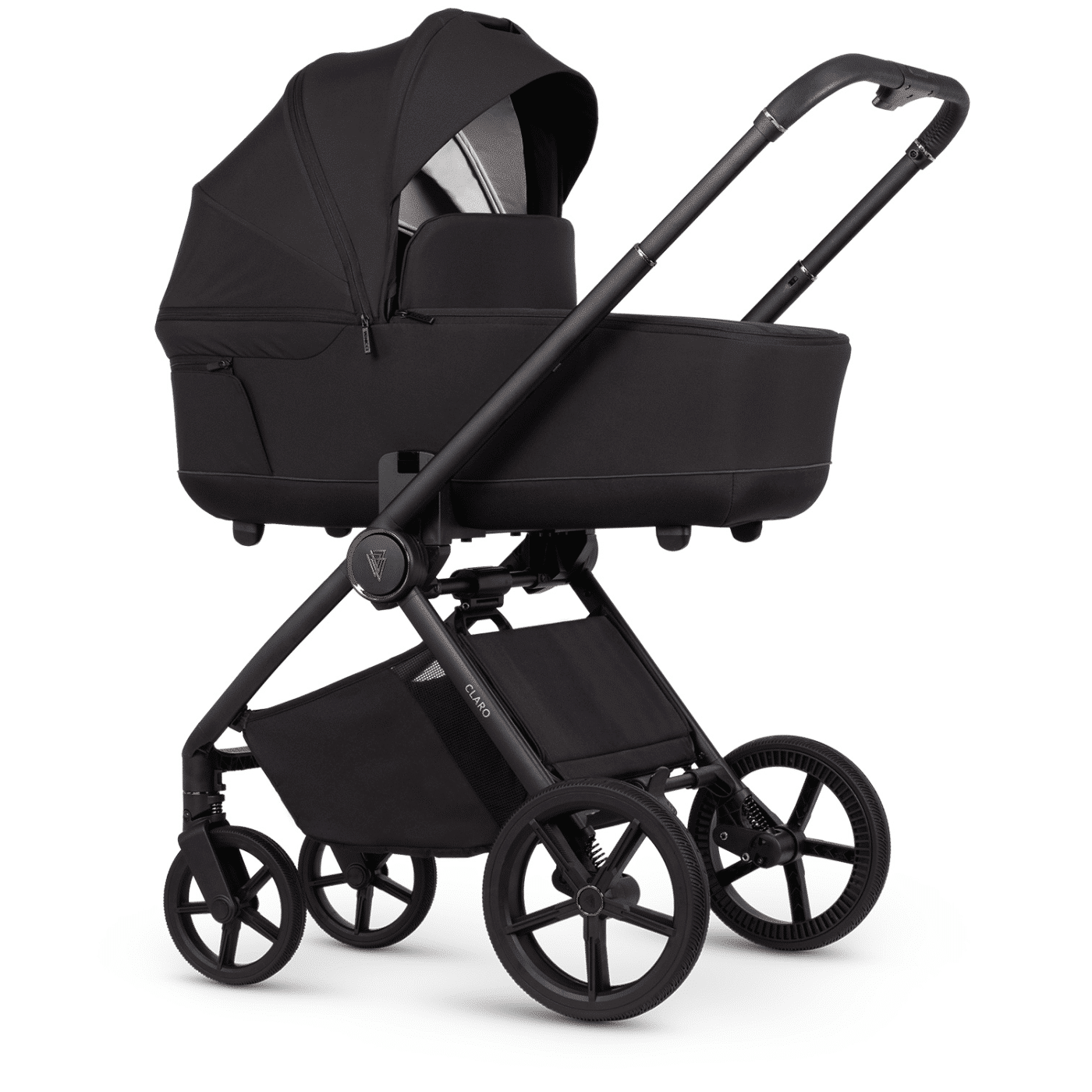 Venicci Claro 3-in-1 Travel System Bundle With Pushchair, Carrycot And Engo Car Seat Noir