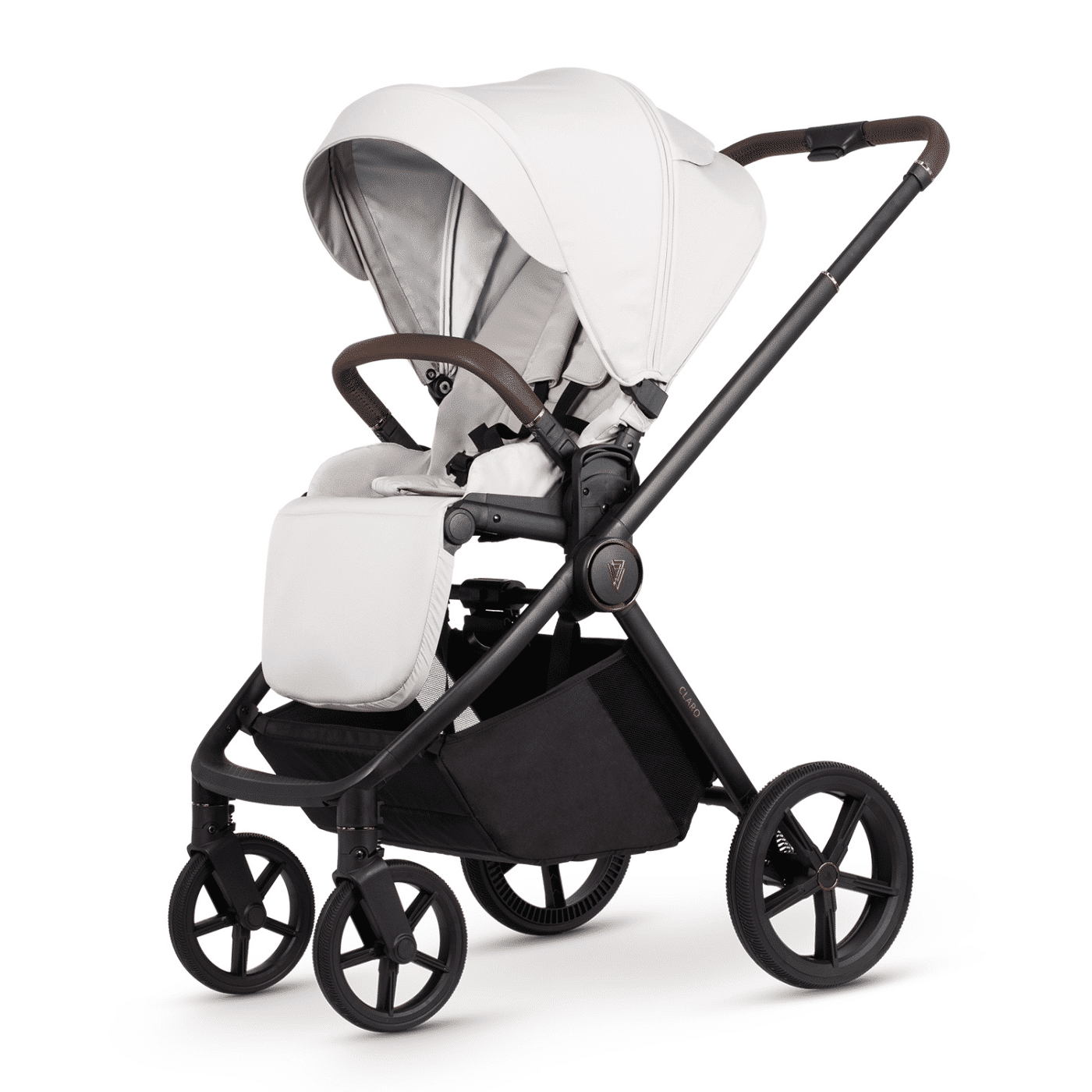 Venicci Claro 3-in-1 Travel System Bundle With Pushchair, Carrycot And Engo Car Seat Vanilla