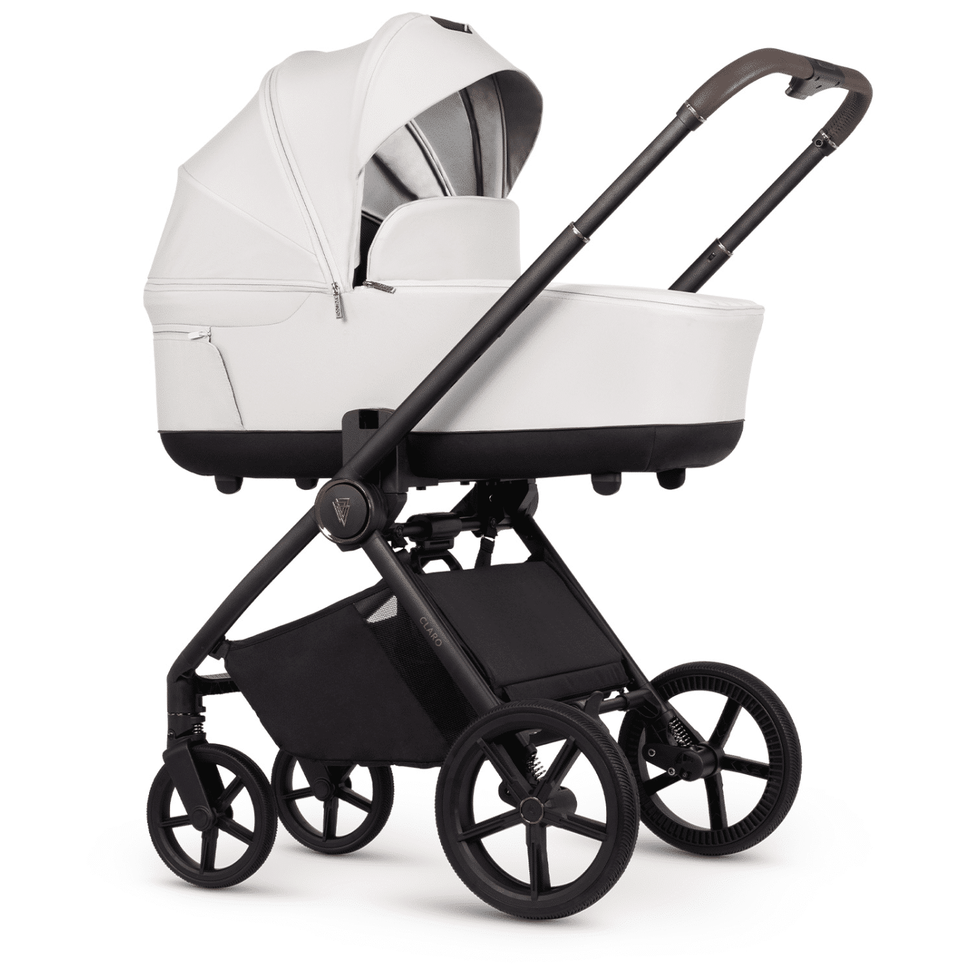 Venicci Claro 3-in-1 Travel System Bundle With Pushchair, Carrycot And Engo Car Seat Vanilla