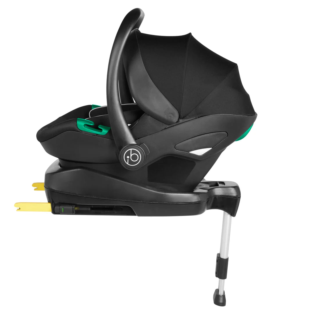 Ickle bubba Stomp Luxe All in One Premium i-Size Travel System with ISOFIX Base *Midnight  - Black handle