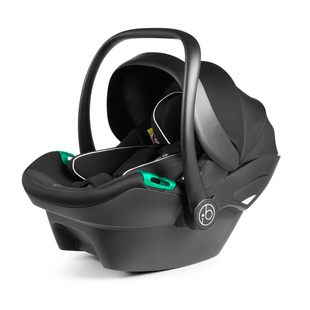 Ickle bubba Stomp Luxe All in One Premium i-Size Travel System with ISOFIX Base *Midnight  - Black handle