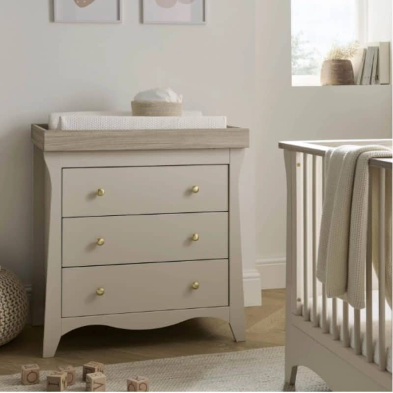 Clara 3 Piece Nursery Furniture Set - Cashmere & Ash *Pre order August delivery