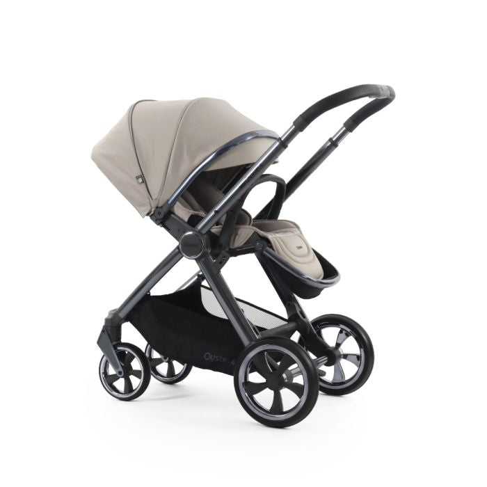 BabyStyle Oyster4 Pushchair Essential 5 Piece Bundle with Capsule Car Seat and Base - Stone