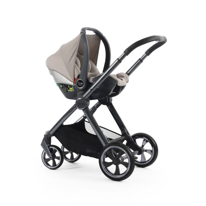 BabyStyle Oyster4 Pushchair Essential 5 Piece Bundle with Capsule Car Seat and Base - Stone