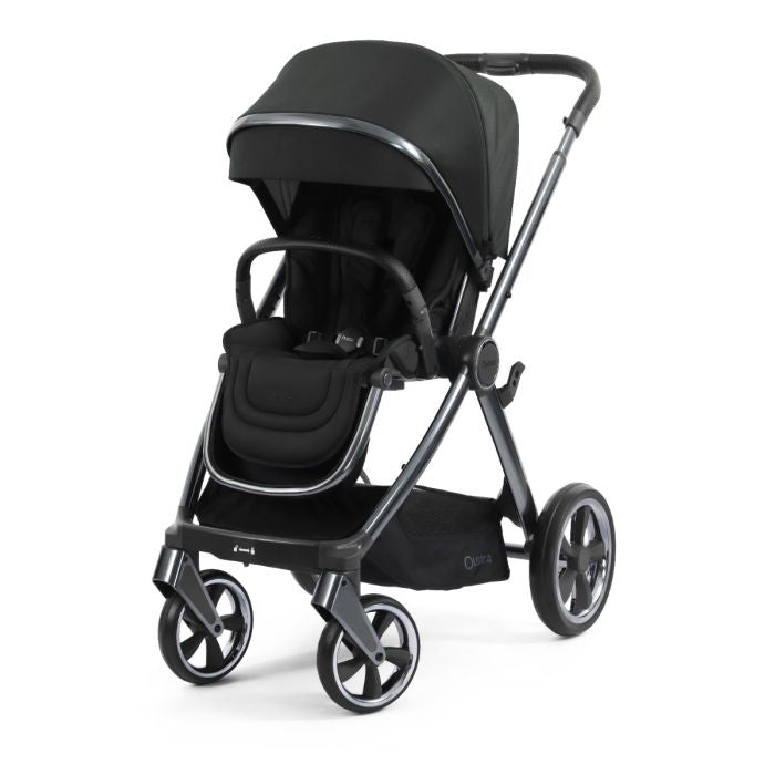 BabyStyle Oyster4 Pushchair Essential 5 Piece Bundle with Capsule Car Seat and Base - Black Olive