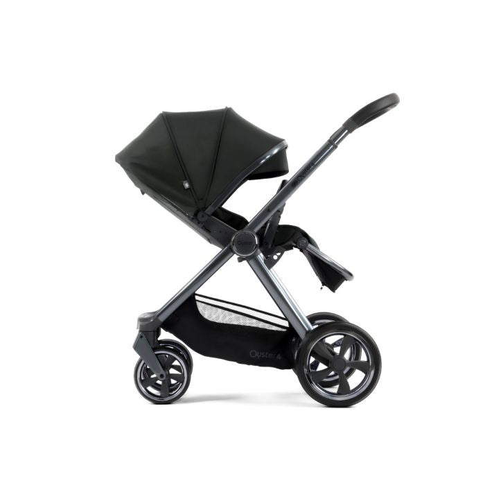 BabyStyle Oyster4 Pushchair Essential 5 Piece Bundle with Capsule Car Seat and Base - Black Olive