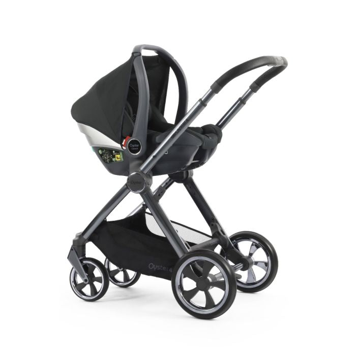 BabyStyle Oyster4 Pushchair Essential 5 Piece Bundle with Capsule Car Seat and Base - Black Olive