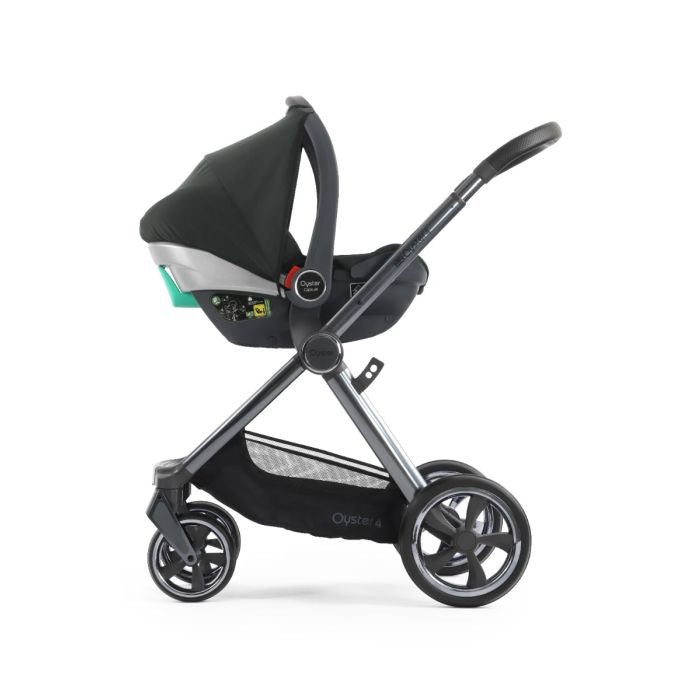 BabyStyle Oyster4 Pushchair Essential 5 Piece Bundle with Capsule Car Seat and Base - Black Olive
