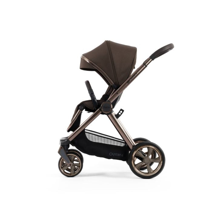 BabyStyle Oyster4 Pushchair Essential 5 Piece Bundle with Capsule Car Seat and Base - Chocolate Velvet