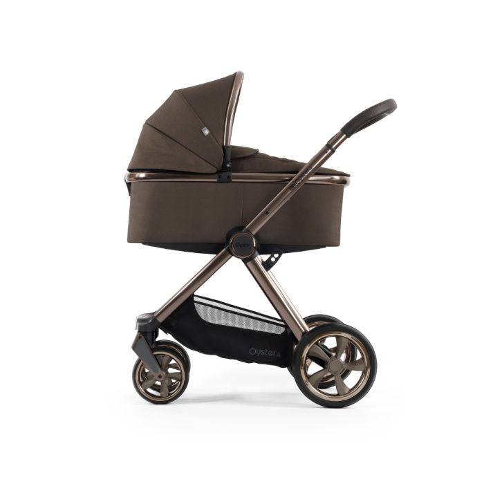 BabyStyle Oyster4 Pushchair Essential 5 Piece Bundle with Capsule Car Seat and Base - Chocolate Velvet