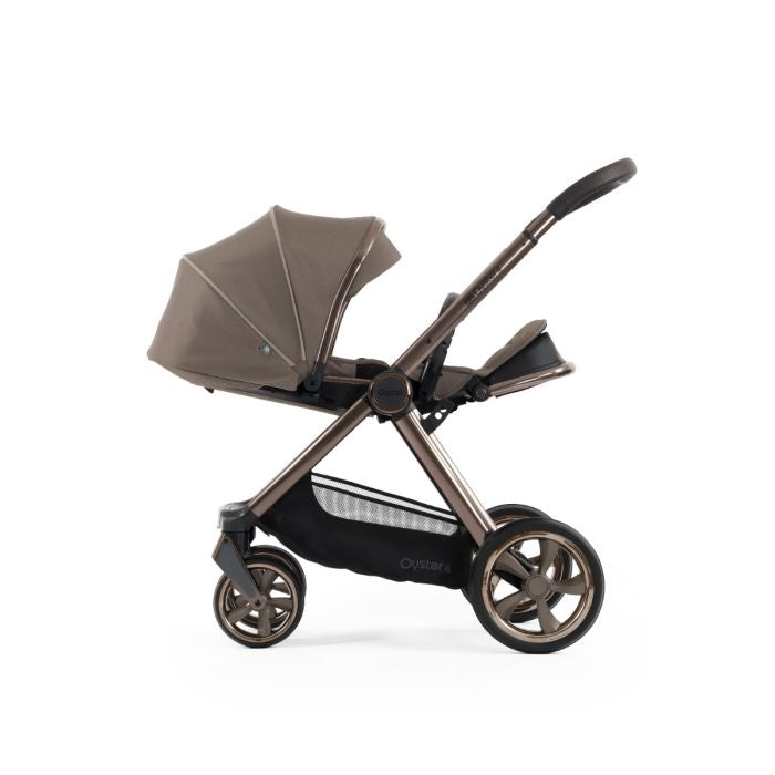 BabyStyle Oyster4 Pushchair Essential 5 Piece Bundle with Capsule Car Seat and Base - Mink