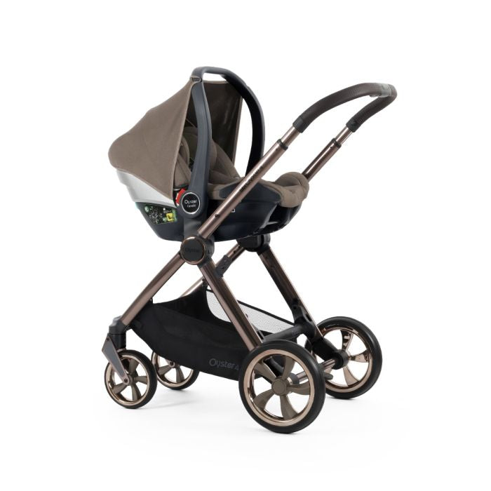 BabyStyle Oyster4 Pushchair Essential 5 Piece Bundle with Capsule Car Seat and Base - Mink